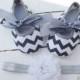 Gray Chevron Shoes and headband set,Baby Shoes,Christening,Baptism,Wedding,Crib Shoes,Girl shoes,Gray Shoes,baby soft sole shoes