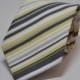 Necktie - Yellow and Grey Stripe - Men's Tie or Boy's Necktie - Groomsmen Ties