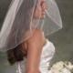 Wedding Veil 1 Layer Pencil Edge Shoulder Length 24 Inch Illusion Tulle Veil Ivory Bridal White Short Bridal Veils