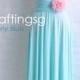 Bridesmaid Dress Infinity Dress Tiffany Blue Floor Length Wrap Convertible Dress Wedding Dress