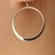 Circle Drop Earrings in Sterling Silver, Dangle Earrings, wedding ,bridal jewelry, 18