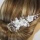 Flower Bridal Comb, EMILY HAIR COMB, Bridal hair comb, Wedding hair accessories, Bridal Headpieces,