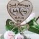 Customize Rustic Wedding Cake Topper -Heart , Initial, Rustic wedding Deco