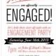 engagement party invitation - DIY printable file by YellowBrickStudio