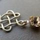 ON SALE Celtic Knot Bracelet, Gold Filled Bracelet, Celtic Bracelet, Knot Bracelet with Rhinestone, Bridal, Bridesmaids Jewelry,Wedding,Gift