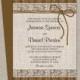 Rustic Wedding Invitations With Burlap Lace And Twine, DIY Printable Burlap And Lace Wedding Invitation Cards