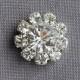 10 Rhinestone Buttons Round Diamante Crystal Hair Flower Comb Clip Wedding Invitation Scrapbooking Ring Napkin Ring BT053