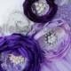 Flower girl dress. Shimmer Lavender Flowers TuTu Dress with Handmade Flowers.