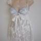Baby doll nightgown sexy lingerie bridal ivory white with panties - tags on  M L