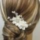 Pearl Flower Bridal Comb, Grace Hair Comb, Bridal Hair Comb, Wedding Hair Accessories, Bridal Headpieces, Rhinestone Hair Comb Bridal