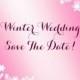 Soft Pink Snowflakes Save The Date Postcard 2