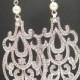 Bridal earrings, Crystal Wedding earrings, Chandelier Earrings, Bridal jewelry, Art Deco Earrings, Vintage earrings, AMELIA - New