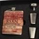 5 Personalized Faux Barn Siding Flask Sets Groomsmen Gifts