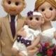DEPOSIT for a Custom made Polymer Clay Family Wedding Cake Topper