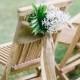 Burlap chair sash - Rustic wedding