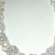 Pearl necklace ~ Chunky ~ Bridal jewelry ~ Large crystal rhinestones fireballs ~ Brides necklace ~ Formal jewelry ~ Sparkling Elegance ~Gift
