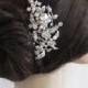 Large crystal hair comb,bridal hair comb, wedding brooch comb, bridal headpiece, bridal hair accessories, wedding pearl hair comb