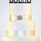 Wedding Cake Topper Monogram personalized with "Mr & Mrs", a heart, and YOUR Last Name