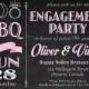 I Do BBQ Engagement Party. Bridal Shower. Wedding Rehearsal Dinner. Chalkboard. Pink, Purple, Tiffany Blue, any color. Printable digital DIY