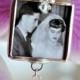 Wedding Bouquet Charm with Memorial Photo and Swarovski Pearl