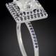 Diamond Engagement Ring, Princess Cut Diamond Ring, Princess Cut Engagement Ring, Princess Cut Diamond, Sapphire Ring - LS3658