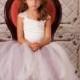 Flower Girl Dress--Tulle Skirt--Lace Corset Top--Perfect for Weddings--Many Colors to Choose from