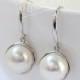 bridesmaid pearl earings,button pearl earrings 10mm dangling pearl earrings,genuine ivory pearl earring wedding,pearl earring dangle earings