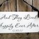And They Lived Happily Ever After with Uncle Here Comes Your Bride wood wedding sign for Ring Bearer Flower Girl DOUBLE SIDED