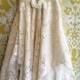 white & ivory  quaker lace crochet off beat bride boho short wedding dress by mermaid miss k