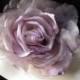 SALE Silk and Organza Rose in Lavender Purple for Bridal,  Hats, Bouquets, Costumes, Couture MF 137
