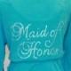 Maid Of Honor Personalized Robe. MOH Rhinestone Robe. Maid of Honor Gift. Bachelorette Party. Wedding Party Gift. MOH.