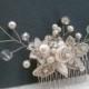 Bridal hair comb-Vintage inspired swarovski crystal art deco rhinestone bridal hair comb-Bridal accessories-Bridal headpiece-Wedding jewelry