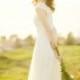 Vintage-Inspired Handmade TIMELESS Buttons Lace and Tulle Ivory Wedding Dress