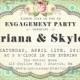 Engagement Party Invitations printable diy Digital File Fancy Vintage Garden Party No389