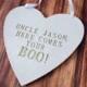 Personalized Heart Wedding Sign - to carry down the aisle and use as photo prop
