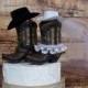 Rustic Cake Topper-Western Cowboy Boots Cake Topper-Wedding Cake Topper-Barn Wedding, NEW Larger Boots