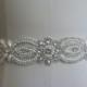 SALE - Wedding Belt, Bridal Belt, Sash Belt, Crystal Rhinestone  & Off White Pearls - Style B77117