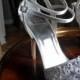 Wedding Shoes - Stuart Weitzman Ivory Heels Reimbroidered with Lace and Swarovski Crystals - Size 8 - ready to ship - JUST REDUCED