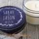 Set of 12 - 4 oz Candle Wedding Favor - Soy - Personalized Wedding Favors // Chalkboard Laurel Wedding Favors - New