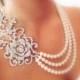 Bridal statement necklace -  wedding jewelry