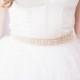Bridal Gold Rhinestone Crystal Sash, Gold Wedding Belt - New