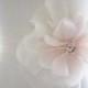 Delicate Blush Pink Poppy and Silk Chiffon Bridal Sash, Bridal Belt, Tulle sash - New