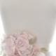 Whimsical crystal flower sash, organza rhinestone belt, bridal belt, rhinestone wedding sash - New