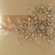 Bridal Crystal Pearl Sash, Wedding Rhinestone Beaded Belt - New