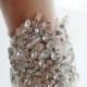 Bridal Rhinestone Cuff Bracelet, Crystal Beaded Wedding Cuff - New