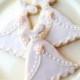 Wedding Dress Cookie Sugar Cookie Favor White Wedding Gown Pink Flower - New