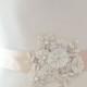 Beaded Flower Crystal Bridal Sash, Wedding Rhinestone Sash - New