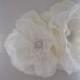 Bridal Silk Flower Lace Sash:  Wedding Belt, Lace Sash, Flower Sash, Lace wedding belt, Rhinestone Bridal Belt, Beaded Sash - New