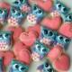 Valentines day - Owl cookies and Hearts - Valentine MINI Cookies - 2 dozen - New