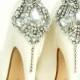 Cinderella's Dream Shoes - Swarovski Wedding Shoes - Silver Bling Ivory Bridal Shoes